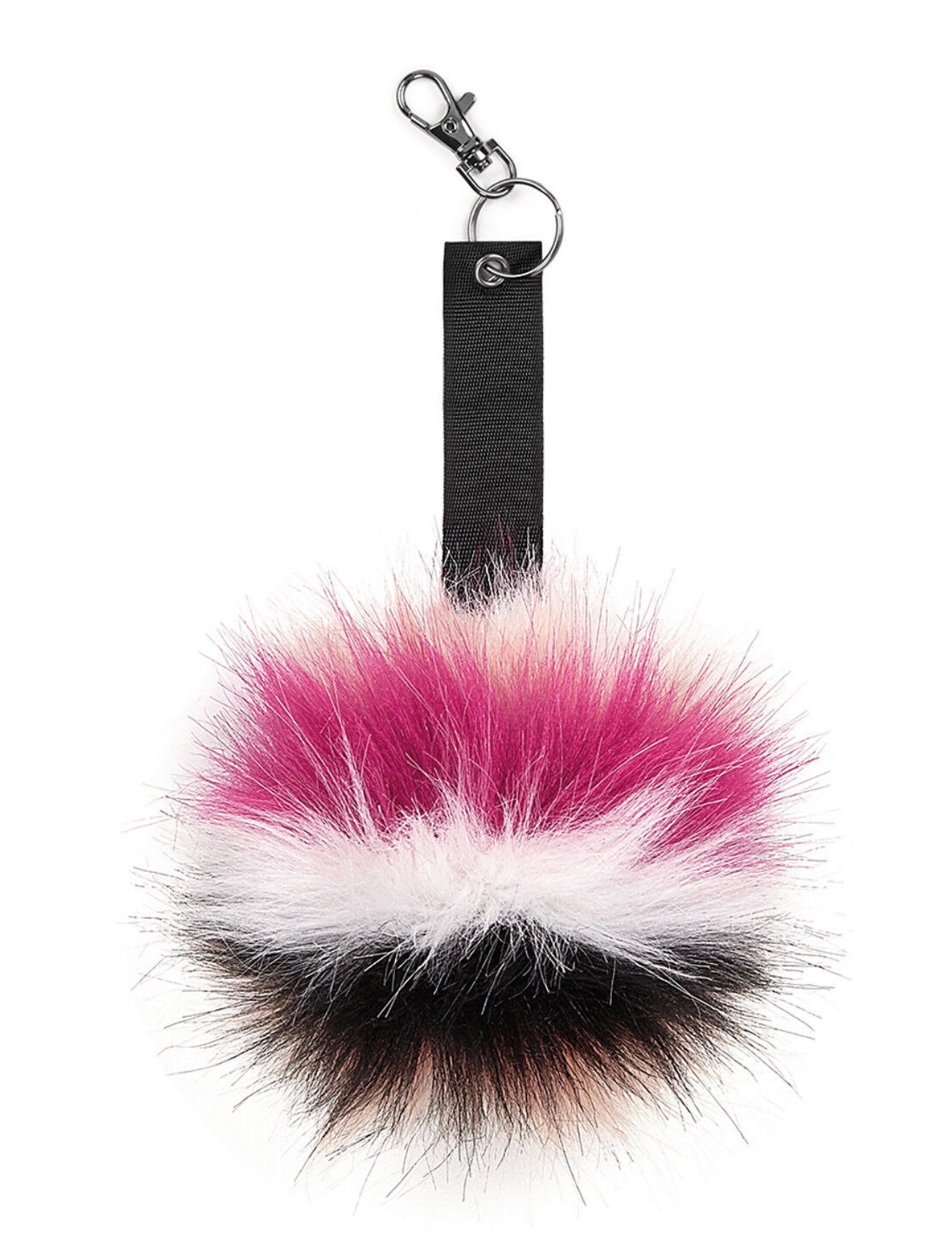 FLUFFY POM POM KEYRING (VARIOUS COLOURS)