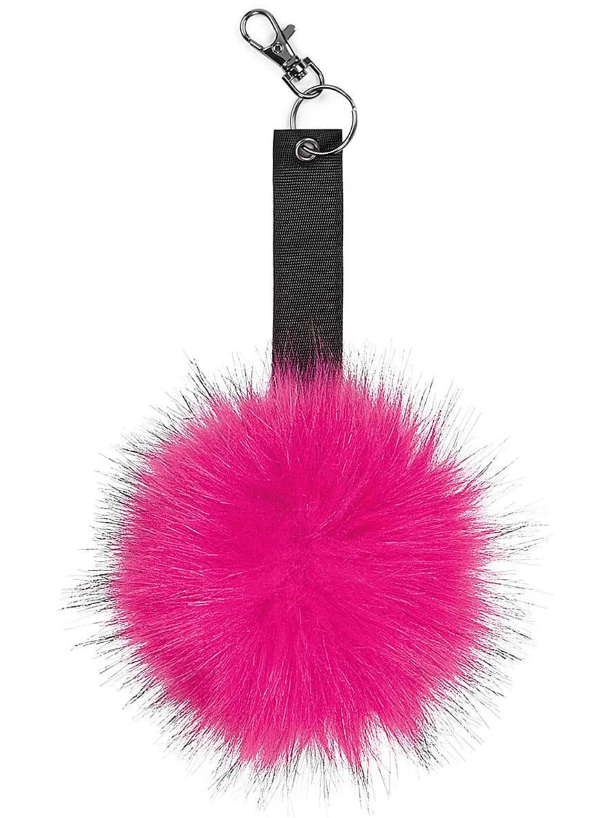 FLUFFY POM POM KEYRING (VARIOUS COLOURS)