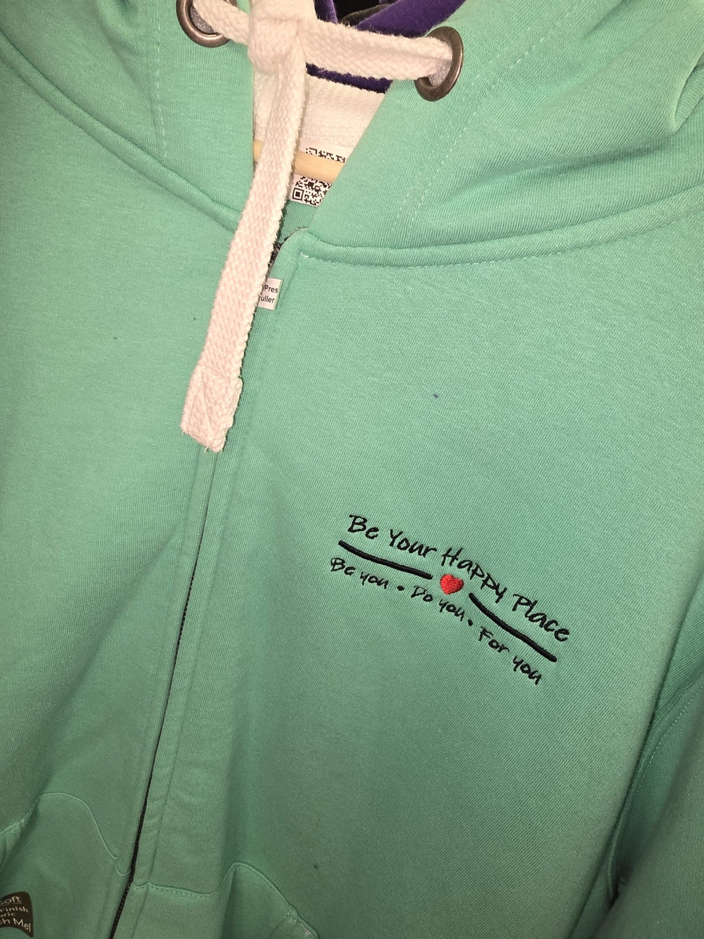 XL MINT GREEN ZIP UP HOODIE