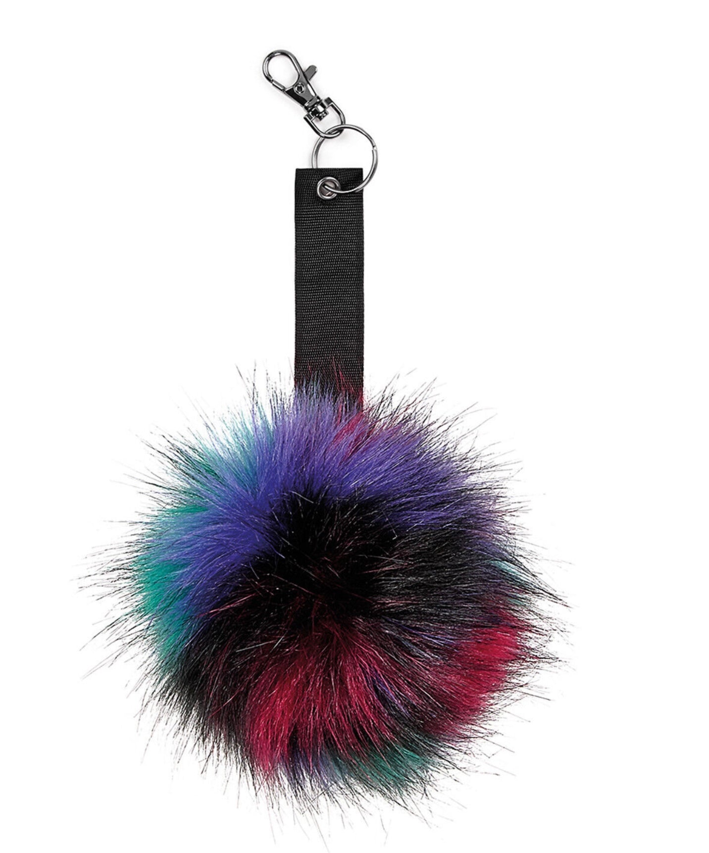 FLUFFY POM POM KEYRING (VARIOUS COLOURS)