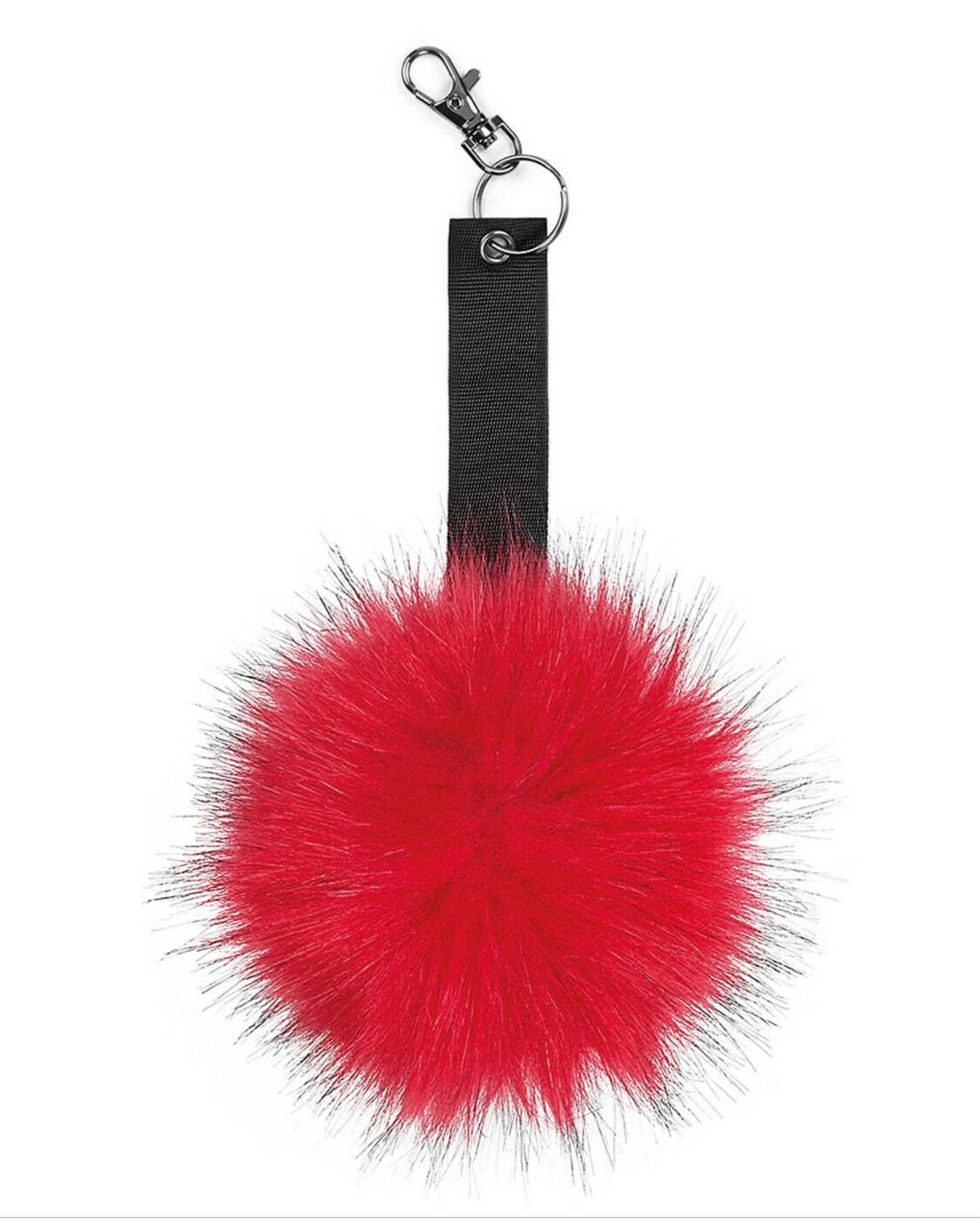 FLUFFY POM POM KEYRING (VARIOUS COLOURS)