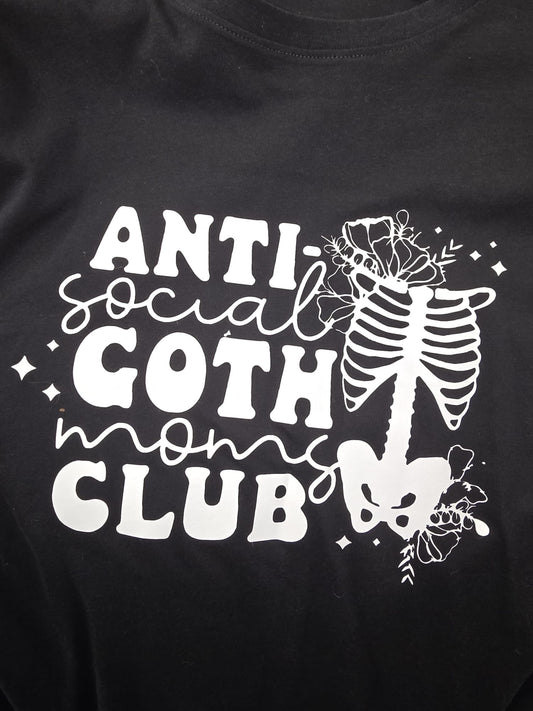 M ANTISOCIAL GOTH MOMS CLUB COTTON T SHIRT