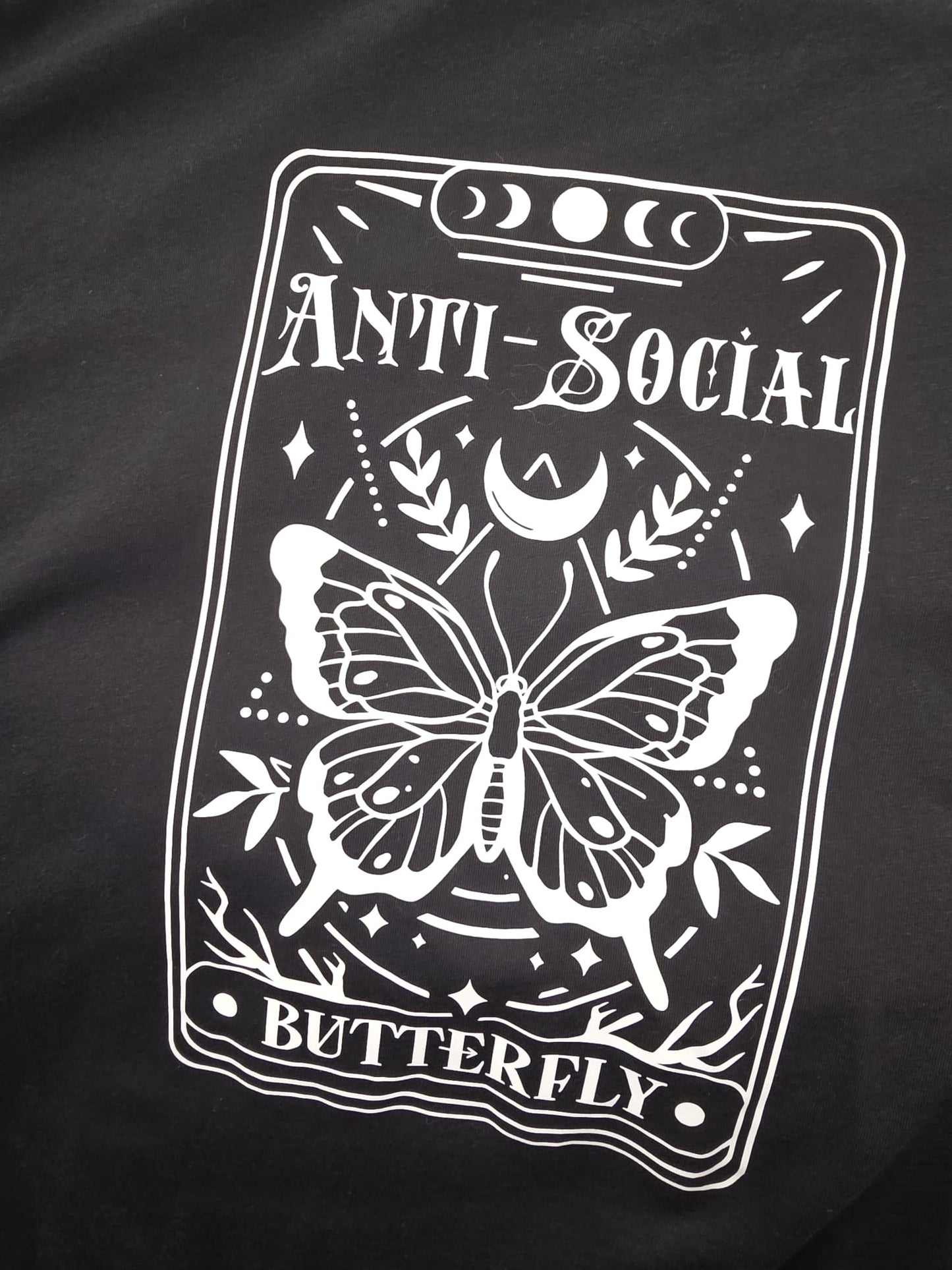 L ANTISOCIAL BUTTERFLY COTTON T SHIRT